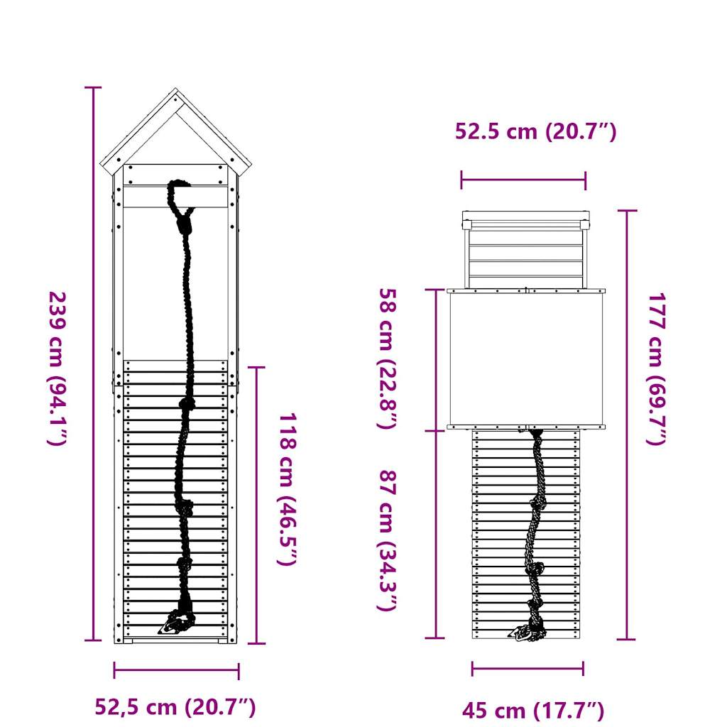 Spielturm Imprägniertes Kiefernholz