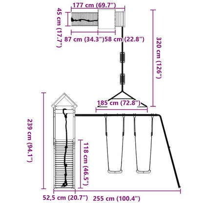 Spielturm Massivholz Douglasie