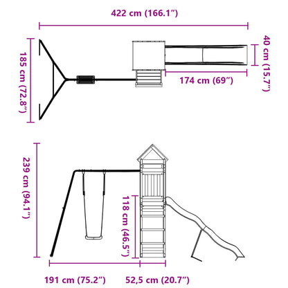 Spielturm Massivholz Douglasie