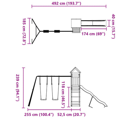 Spielturm Massivholz Douglasie