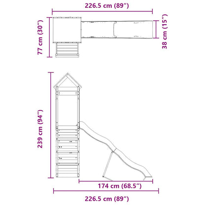 Spielturm Massivholz Douglasie