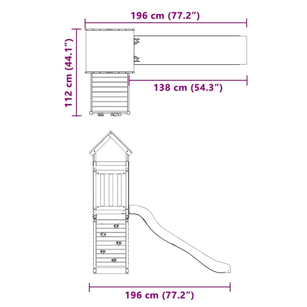 Spielturm Imprägniertes Kiefernholz