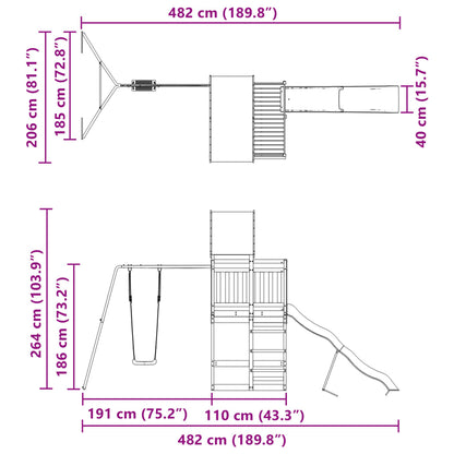 Spielturm Imprägniertes Kiefernholz