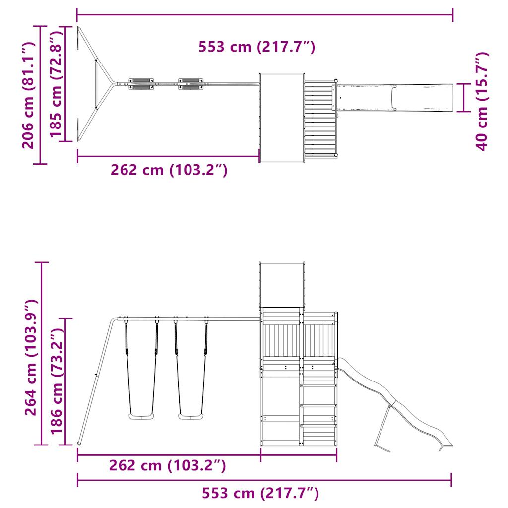 Spielturm Imprägniertes Kiefernholz