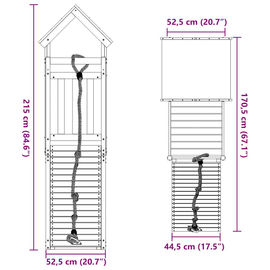 Spielturm Imprägniertes Kiefernholz