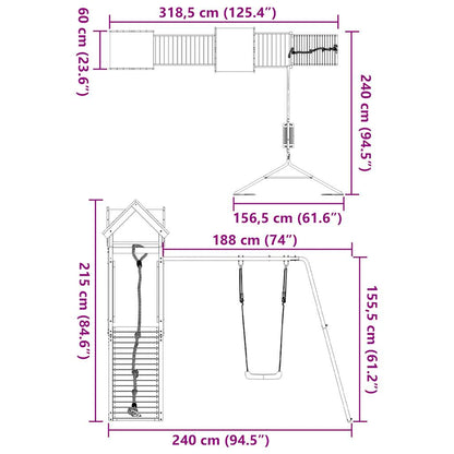 Spielturm Massivholz Douglasie