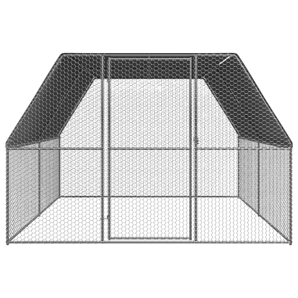 Hühnerkäfig 3x4x2 m Verzinkter Stahl