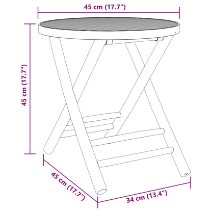 3-tlg. Bistro-Set Bambus