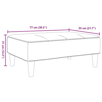 Fußhocker Hellgrau 77x55x31 cm Stoff