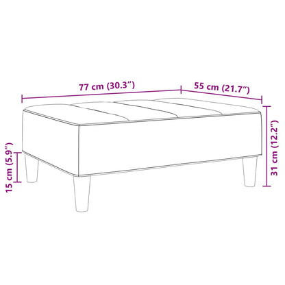 Fußhocker Hellgrau 77x55x31 cm Stoff