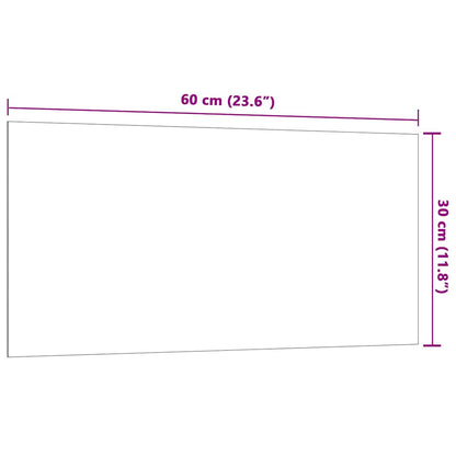 Magnettafel Wandmontage Schwarz 60x30 cm Hartglas