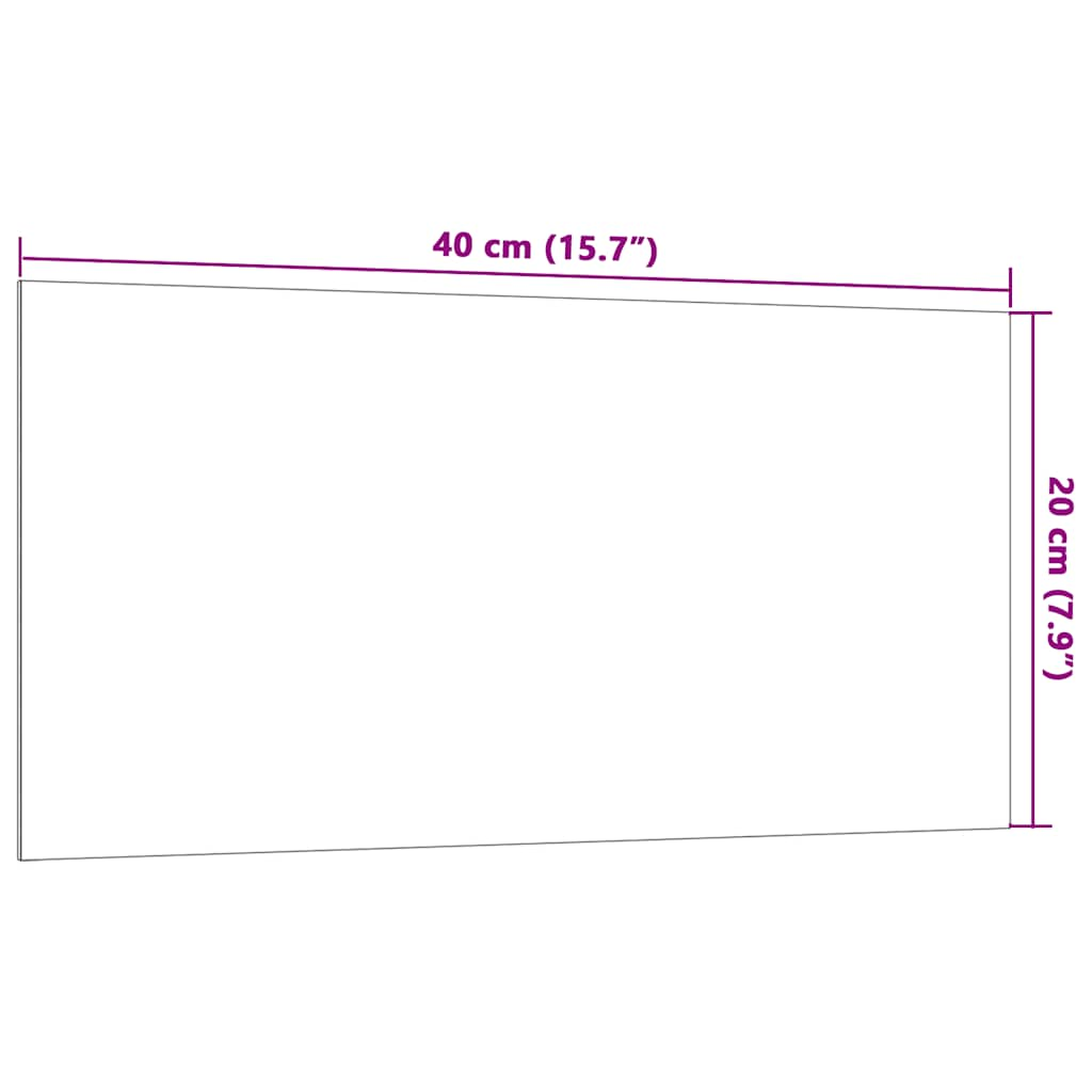 Magnettafel Wandmontage Schwarz 40x20 cm Hartglas