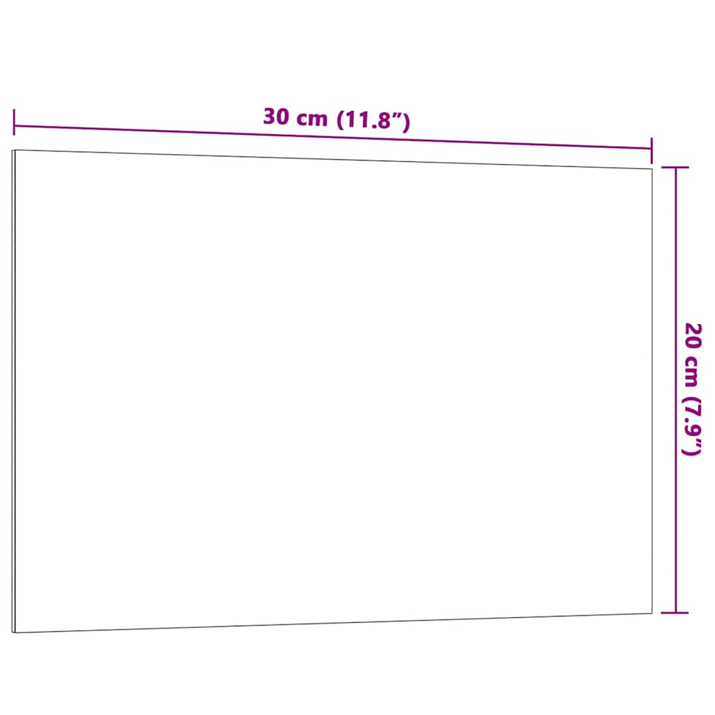 Magnettafel Wandmontage Weiß 30x20 cm Hartglas