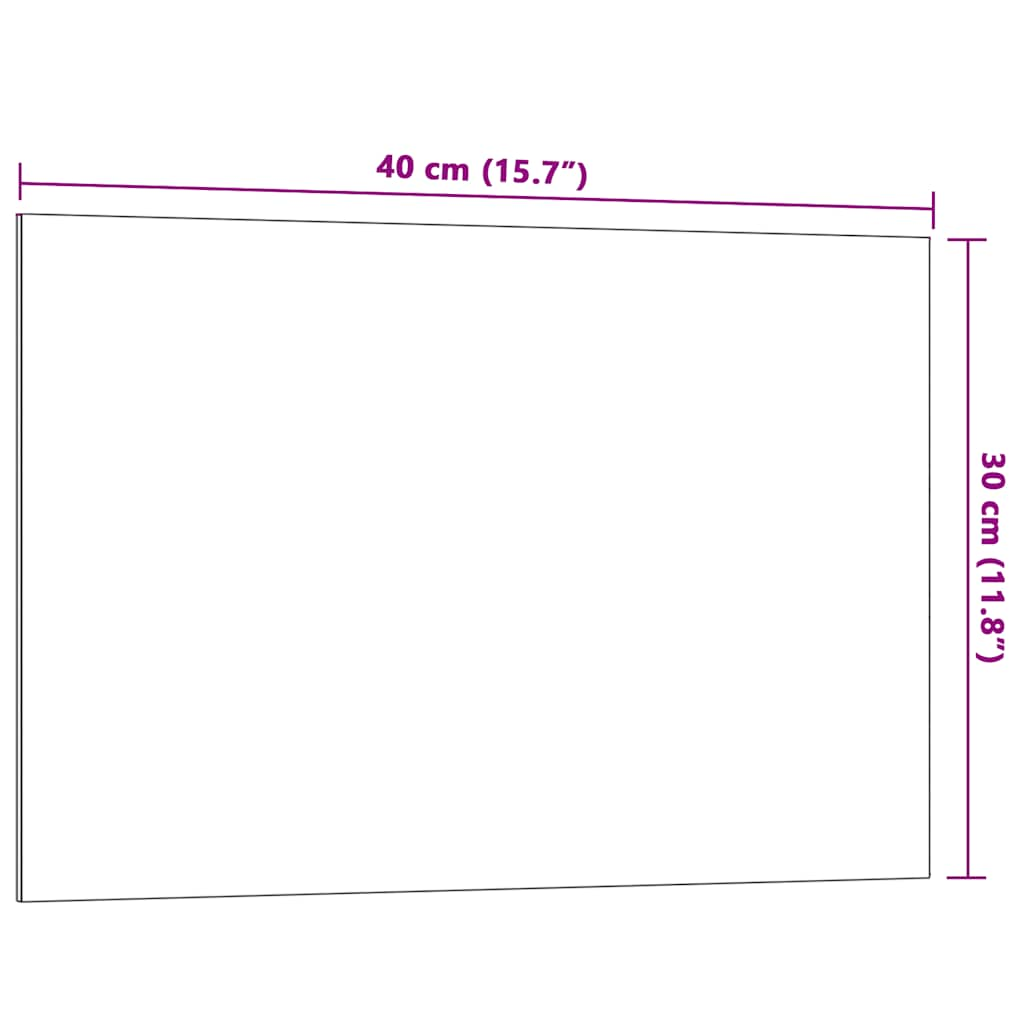 Magnettafel Wandmontage Weiß 40x30 cm Hartglas