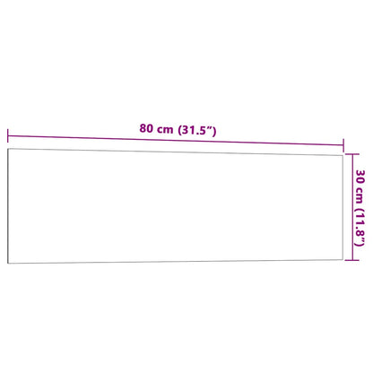 Magnettafel Wandmontage Weiß 80x30 cm Hartglas