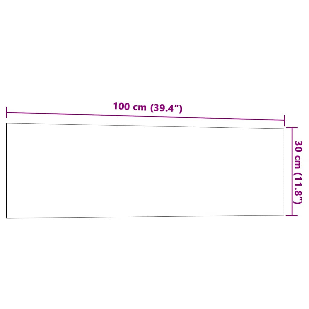 Magnettafel Wandmontage Weiß 100x30 cm Hartglas