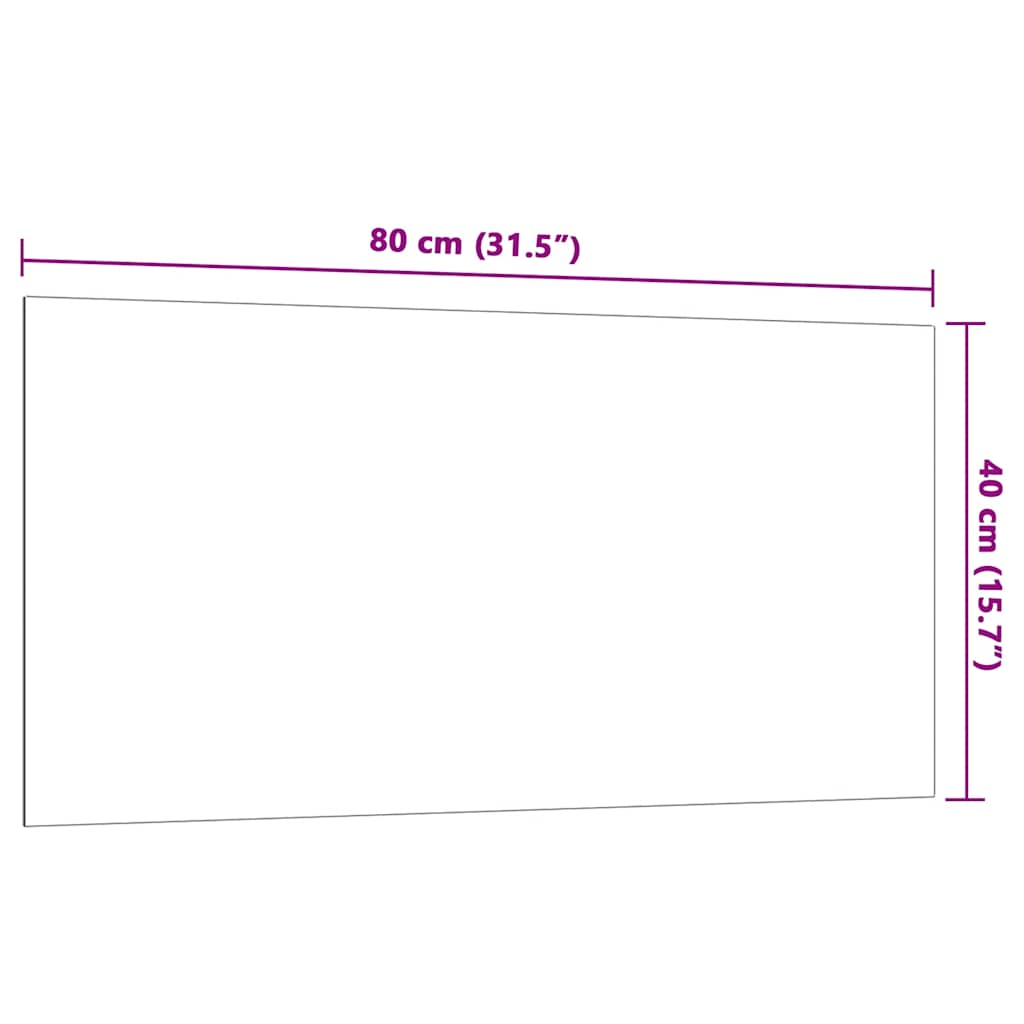 Magnettafel Wandmontage Weiß 80x40 cm Hartglas