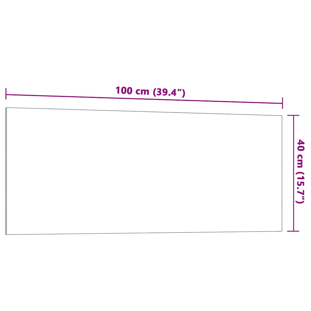 Magnettafel Wandmontage Weiß 100x40 cm Hartglas