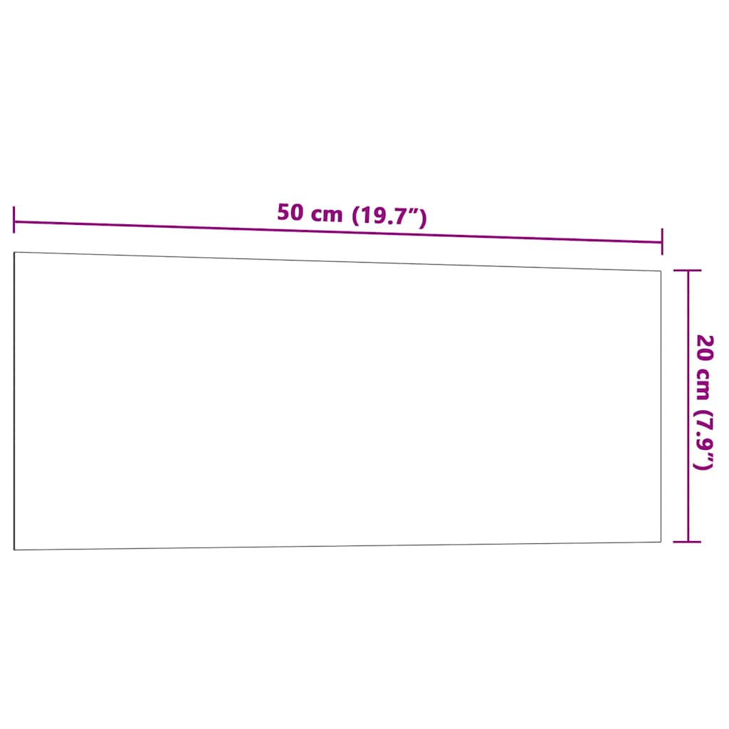 Magnettafel Wandmontage Weiß 50x20 cm Hartglas