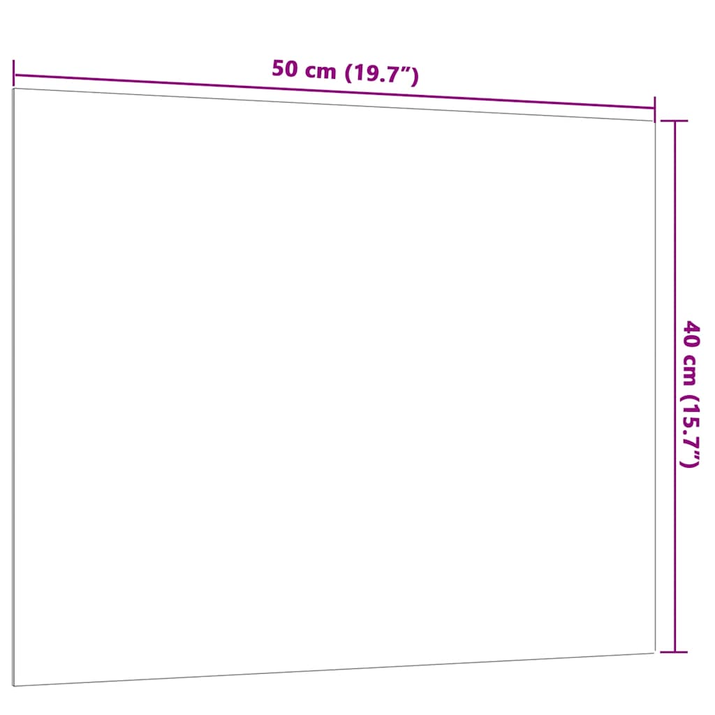Magnettafel Wandmontage Weiß 50x40 cm Hartglas