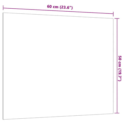 Magnettafel Wandmontage Weiß 60x50 cm Hartglas