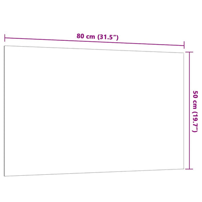 Magnettafel Wandmontage Weiß 80x50 cm Hartglas