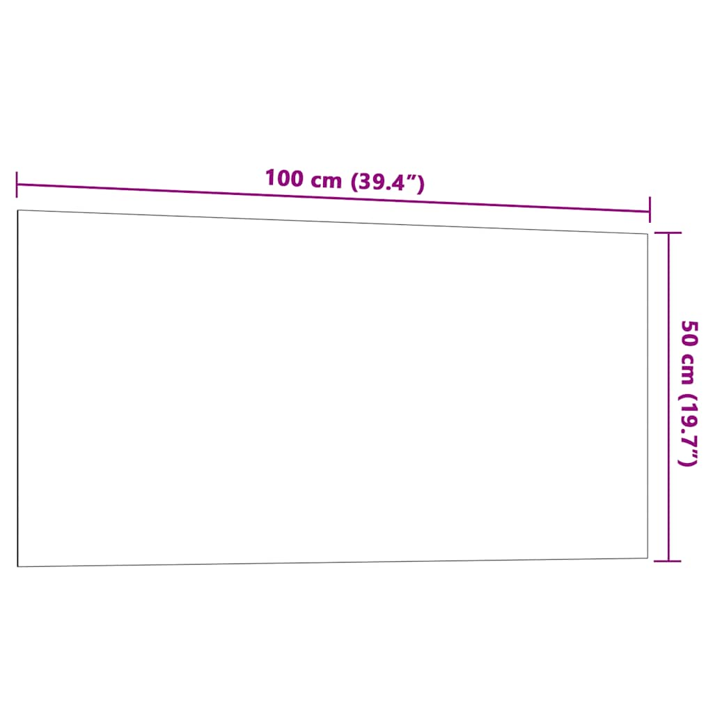 Magnettafel Wandmontage Weiß 100x50 cm Hartglas