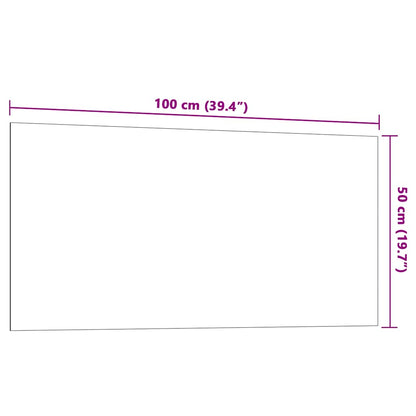 Magnettafel Wandmontage Weiß 100x50 cm Hartglas