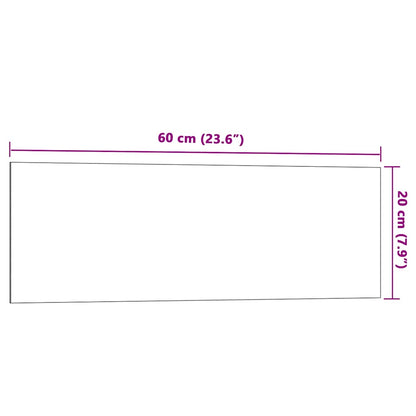 Magnettafel Wandmontage Weiß 60x20 cm Hartglas