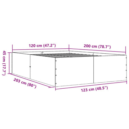 Bettgestell Weiß 120x200 cm Holzwerkstoff