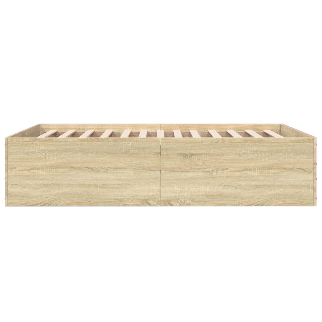 Bettgestell Sonoma-Eiche 140x190 cm Holzwerkstoff