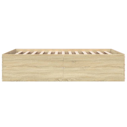 Bettgestell Sonoma-Eiche 140x190 cm Holzwerkstoff