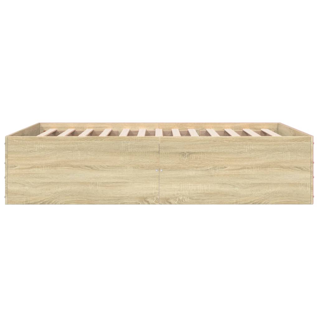 Bettgestell Sonoma-Eiche 135x190 cm Holzwerkstoff