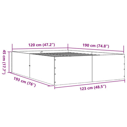 Bettgestell Weiß 120x190 cm Holzwerkstoff