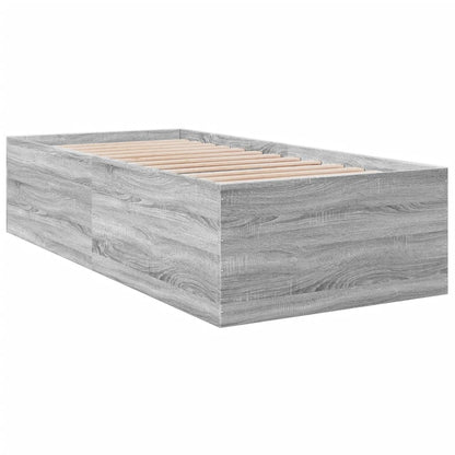 Bettgestell Grau Sonoma 75x190 cm Holzwerkstoff