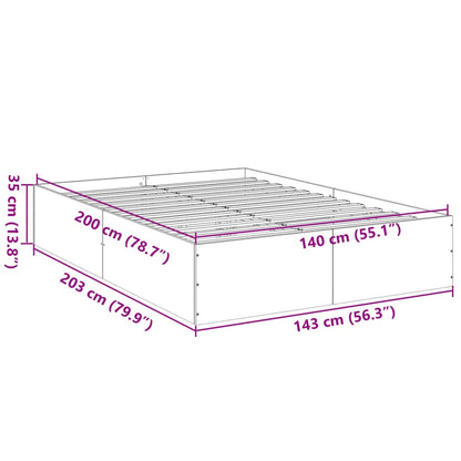 Bettgestell Schwarz 140x200 cm Holzwerkstoff