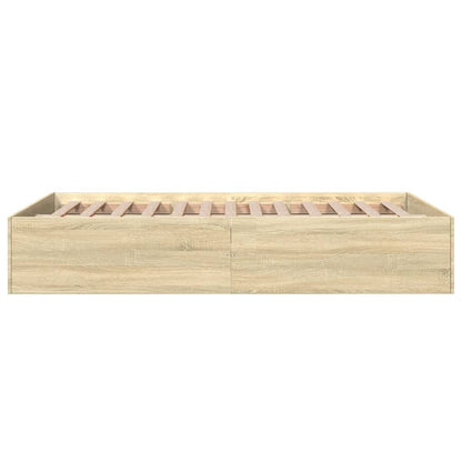 Bettgestell Sonoma-Eiche 135x190 cm Holzwerkstoff