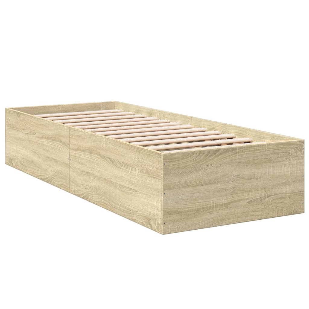 Bettgestell Sonoma-Eiche 100x200 cm Holzwerkstoff