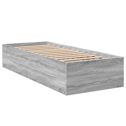 Bettgestell Grau Sonoma 100x200 cm Holzwerkstoff