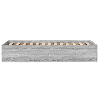 Bettgestell Grau Sonoma 90x190 cm Holzwerkstoff