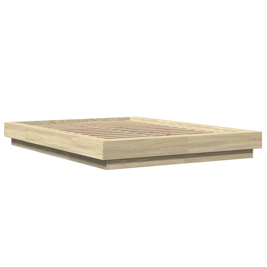 Bettgestell Sonoma-Eiche 135x190 cm Holzwerkstoff