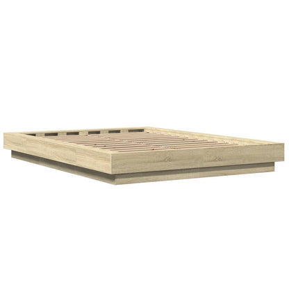 Bettgestell Sonoma-Eiche 135x190 cm Holzwerkstoff