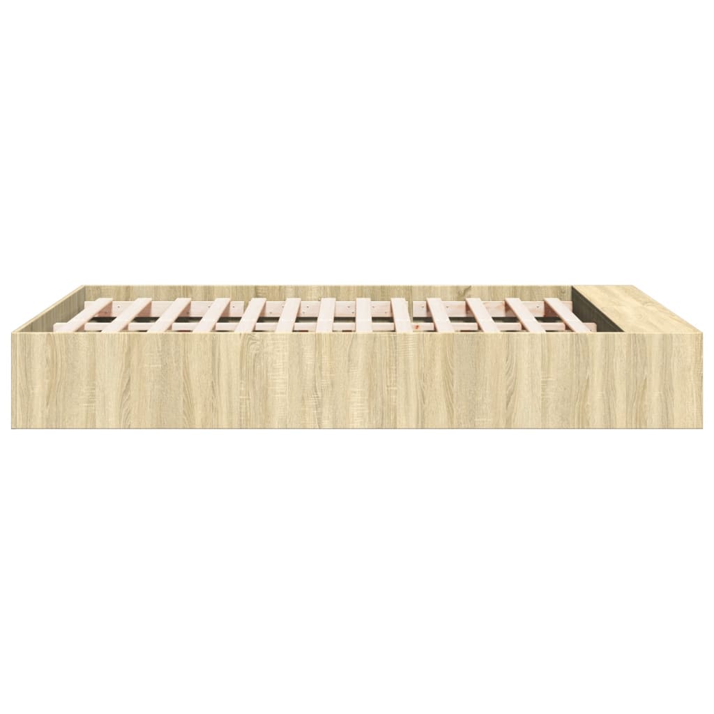 Bettgestell Sonoma-Eiche 135x190 cm Holzwerkstoff