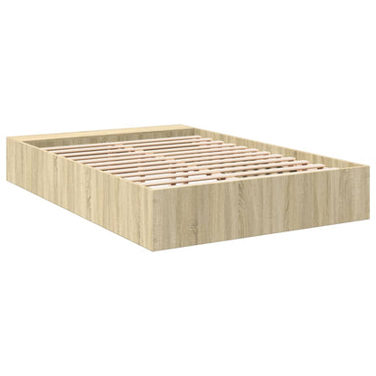 Bettgestell Sonoma-Eiche 135x190 cm Holzwerkstoff