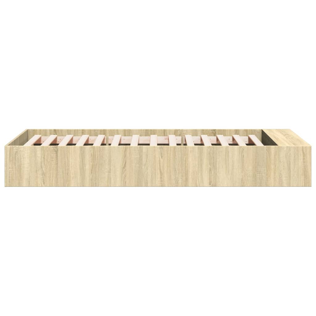 Bettgestell Sonoma-Eiche 75x190 cm Holzwerkstoff