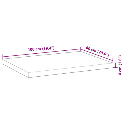 Waschtischplatte Ölbeschichtung 100x60x4 cm Massivholz Akazie