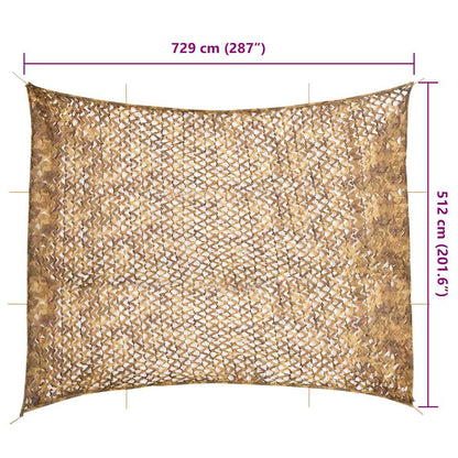 Tarnnetz mit Aufbewahrungstasche 729x602 cm Sandfarbe