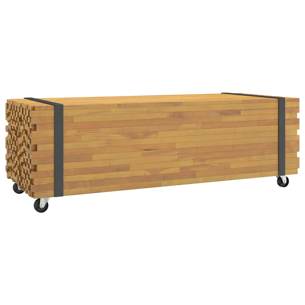 Couchtisch 110x45x35 cm Massivholz Teak