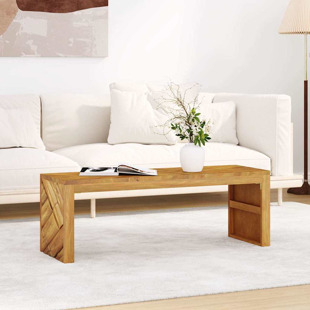 Couchtisch 110x35x38 cm Massivholz Teak