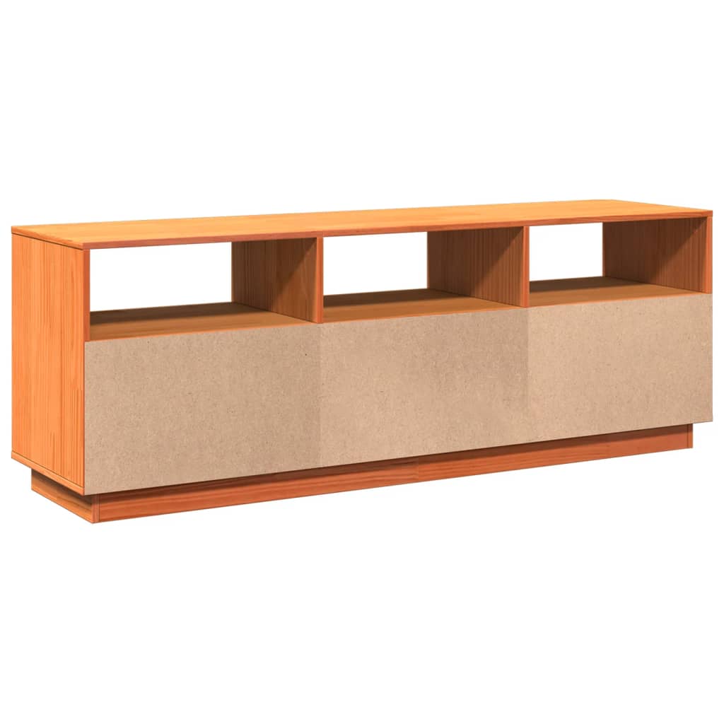 TV-Schrank Wachsbraun 140x37x50 cm Massivholz Kiefer